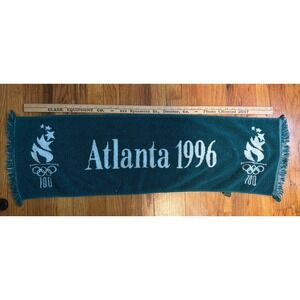Atlanta 1996 Olympic Games Banner Towel 12" x 42" Cannon Green Vintage